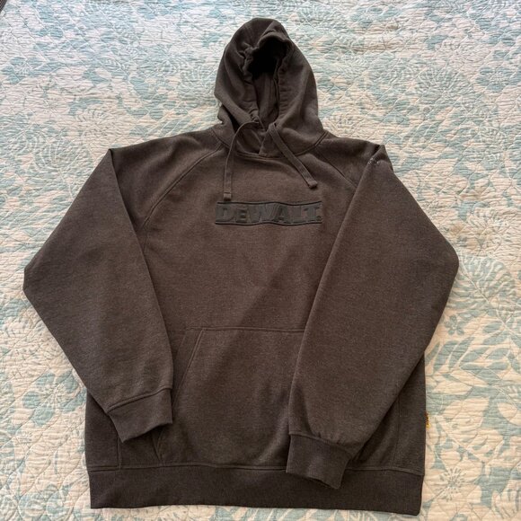Dewalt Mens Pullover Hoodie Sweatshirt Dark Gray Sz  XL NWOT - Picture 1 of 6